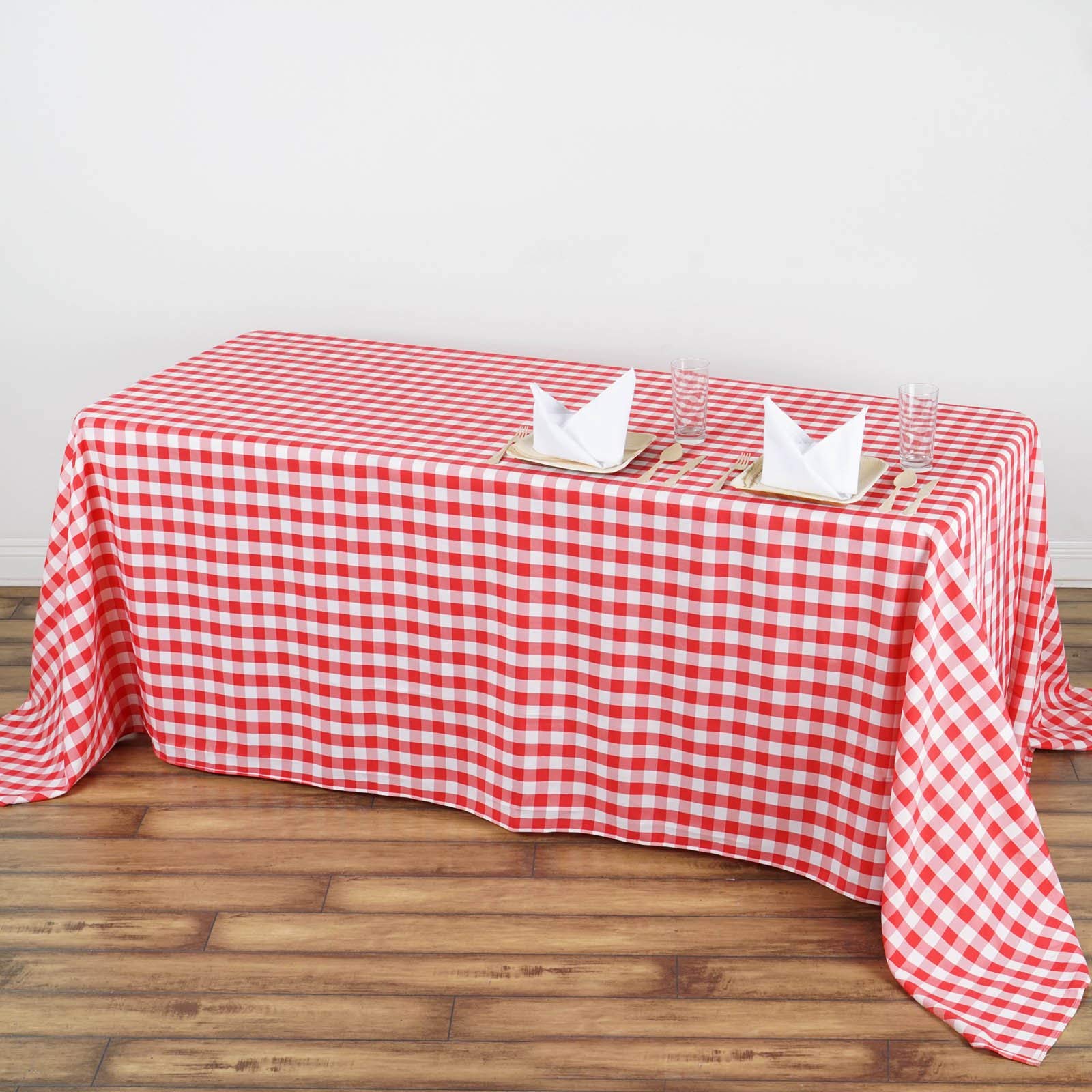 Balsacircle 90-Inch X 132-Inch Red Checkered Tablecloth Table Linens Wedding Party Events Decorations Kitchen Dining Catering